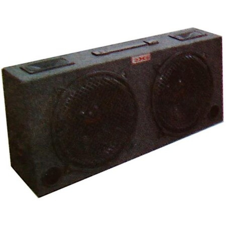Audiopipe AUDIOP KIC120 Loaded Dual 12 in. Woofer Boxes with 5 in. Piezo Tweeters KIC120